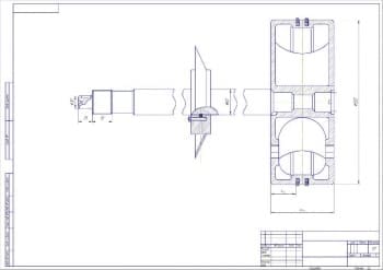 5.	Сборочный чертеж компрессора в масштабе 1:1, с проставлением размерности (формат А2)