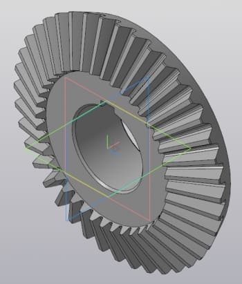 Коническое колеса в 3D-проекции
